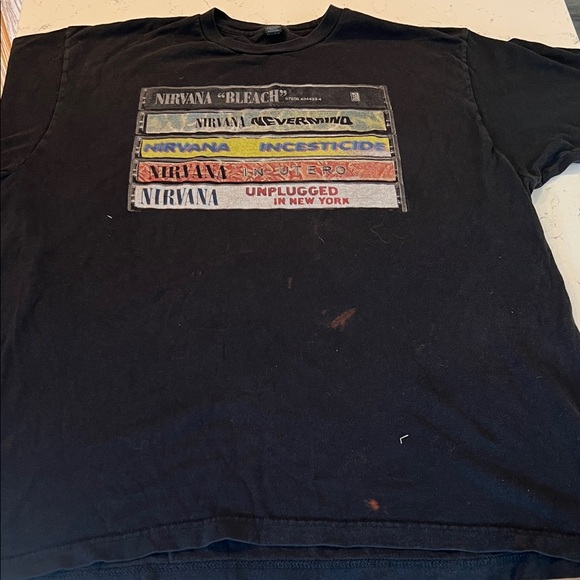 NIRVANA Other - NIRVANA Black Album Cover Tee